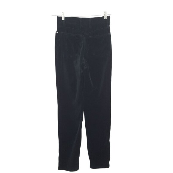 Roam Vintage Womens Velour Jeans 8 Slim Fit Tapered Leg Pockets Black USA - Picture 4 of 7